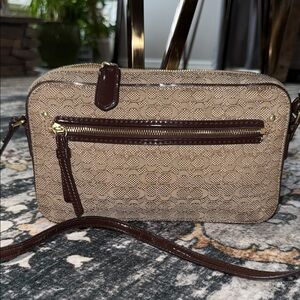 Coach Tan and Brown Crossbody Bag